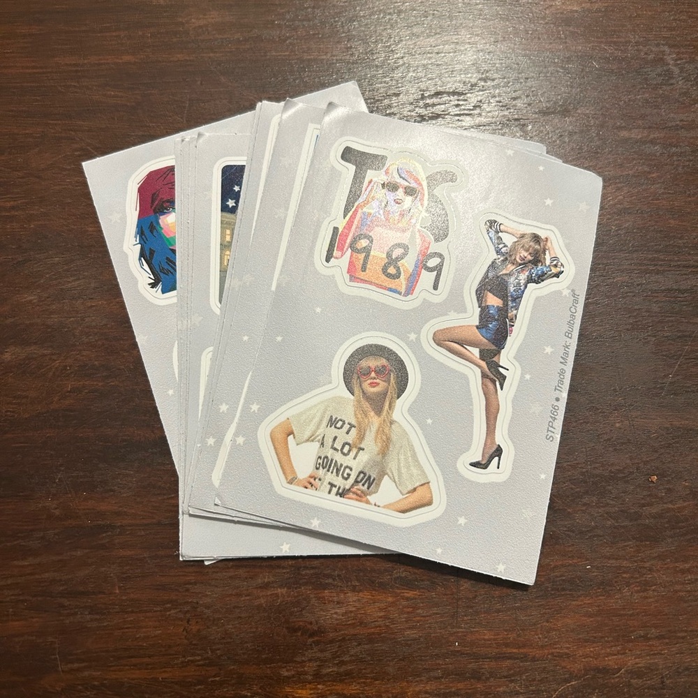 15 sheets of Taylor Swift Stickers